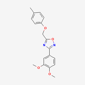 molecular formula C18H18N2O4 B5741284 3-(3,4-dimethoxyphenyl)-5-[(4-methylphenoxy)methyl]-1,2,4-oxadiazole 