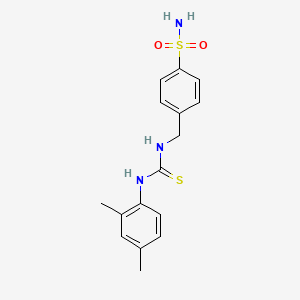 molecular formula C16H19N3O2S2 B5741297 4-[({[(2,4-dimethylphenyl)amino]carbonothioyl}amino)methyl]benzenesulfonamide 