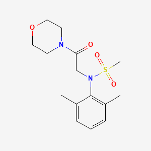 molecular formula C15H22N2O4S B5741323 N-(2,6-dimethylphenyl)-N-[2-(4-morpholinyl)-2-oxoethyl]methanesulfonamide 
