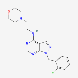 1-(2-chlorobenzyl)-N-[2-(4-morpholinyl)ethyl]-1H-pyrazolo[3,4-d]pyrimidin-4-amine