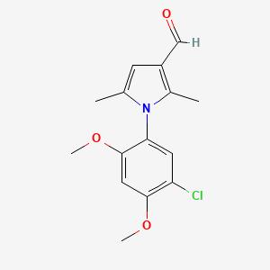 1-(5-chloro-2,4-dimethoxyphenyl)-2,5-dimethyl-1H-pyrrole-3-carbaldehyde