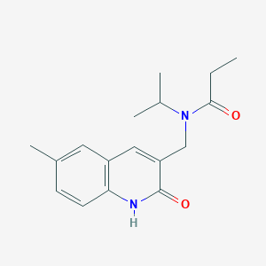 N-[(2-hydroxy-6-methyl-3-quinolinyl)methyl]-N-isopropylpropanamide