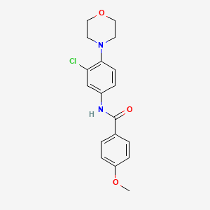 N-[3-chloro-4-(4-morpholinyl)phenyl]-4-methoxybenzamide
