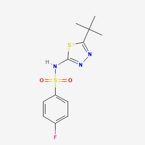 N-(5-tert-butyl-1,3,4-thiadiazol-2-yl)-4-fluorobenzenesulfonamide