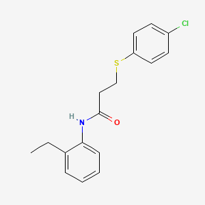 3-[(4-chlorophenyl)thio]-N-(2-ethylphenyl)propanamide