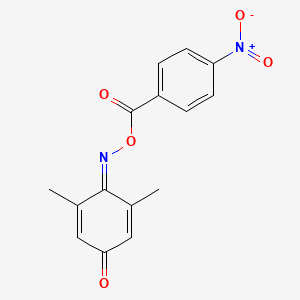 molecular formula C15H12N2O5 B5741424 2,6-dimethylbenzo-1,4-quinone 1-[O-(4-nitrobenzoyl)oxime] 