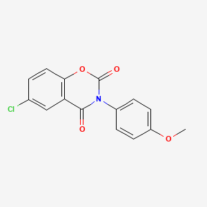 molecular formula C15H10ClNO4 B5741427 6-chloro-3-(4-methoxyphenyl)-2H-1,3-benzoxazine-2,4(3H)-dione 
