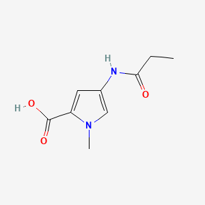 molecular formula C9H12N2O3 B574143 1-Methyl-4-propanamido-1H-pyrrole-2-carboxylic acid CAS No. 175614-06-9