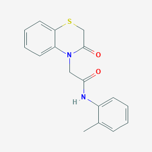 molecular formula C17H16N2O2S B5741433 N-(2-methylphenyl)-2-(3-oxo-2,3-dihydro-4H-1,4-benzothiazin-4-yl)acetamide 