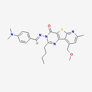 molecular formula C25H29N5O2S B5741448 2-butyl-3-{[4-(dimethylamino)benzylidene]amino}-9-(methoxymethyl)-7-methylpyrido[3',2':4,5]thieno[3,2-d]pyrimidin-4(3H)-one 
