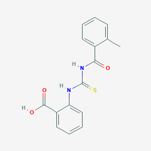 molecular formula C16H14N2O3S B5741458 2-({[(2-methylbenzoyl)amino]carbonothioyl}amino)benzoic acid 