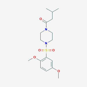 molecular formula C17H26N2O5S B5741465 1-[(2,5-dimethoxyphenyl)sulfonyl]-4-(3-methylbutanoyl)piperazine 