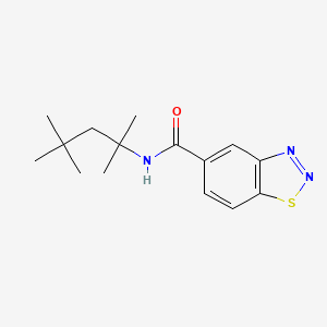 molecular formula C15H21N3OS B5741498 N-(1,1,3,3-tetramethylbutyl)-1,2,3-benzothiadiazole-5-carboxamide 