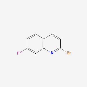 molecular formula C9H5BrFN B574151 2-溴-7-氟喹啉 CAS No. 181147-94-4