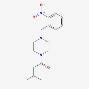 1-(3-methylbutanoyl)-4-(2-nitrobenzyl)piperazine