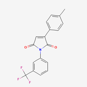 molecular formula C18H12F3NO2 B5741566 3-(4-methylphenyl)-1-[3-(trifluoromethyl)phenyl]-1H-pyrrole-2,5-dione 