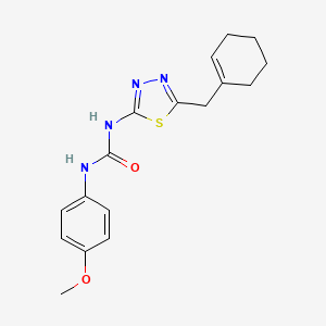molecular formula C17H20N4O2S B5741574 N-[5-(1-cyclohexen-1-ylmethyl)-1,3,4-thiadiazol-2-yl]-N'-(4-methoxyphenyl)urea 