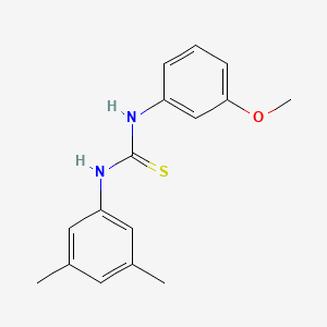 molecular formula C16H18N2OS B5741615 N-(3,5-dimethylphenyl)-N'-(3-methoxyphenyl)thiourea 
