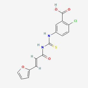 molecular formula C15H11ClN2O4S B5741618 2-chloro-5-[({[3-(2-furyl)acryloyl]amino}carbonothioyl)amino]benzoic acid 