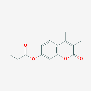 molecular formula C14H14O4 B5741622 3,4-dimethyl-2-oxo-2H-chromen-7-yl propionate 