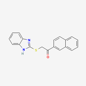 molecular formula C19H14N2OS B5741642 2-(1H-benzimidazol-2-ylthio)-1-(2-naphthyl)ethanone 