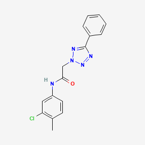 molecular formula C16H14ClN5O B5741644 N-(3-chloro-4-methylphenyl)-2-(5-phenyl-2H-tetrazol-2-yl)acetamide 