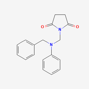 molecular formula C18H18N2O2 B5741668 1-{[benzyl(phenyl)amino]methyl}-2,5-pyrrolidinedione 