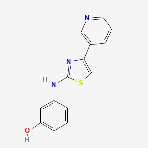molecular formula C14H11N3OS B5741676 3-{[4-(3-pyridinyl)-1,3-thiazol-2-yl]amino}phenol 
