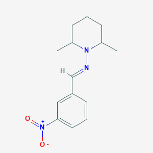 molecular formula C14H19N3O2 B5741683 2,6-dimethyl-N-(3-nitrobenzylidene)-1-piperidinamine 