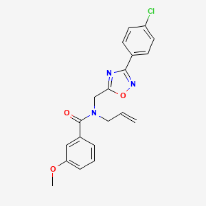 molecular formula C20H18ClN3O3 B5741691 N-allyl-N-{[3-(4-chlorophenyl)-1,2,4-oxadiazol-5-yl]methyl}-3-methoxybenzamide 
