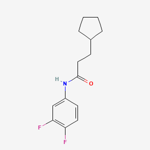 molecular formula C14H17F2NO B5741713 3-cyclopentyl-N-(3,4-difluorophenyl)propanamide 
