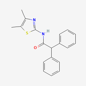 molecular formula C19H18N2OS B5741732 N-(4,5-dimethyl-1,3-thiazol-2-yl)-2,2-diphenylacetamide 