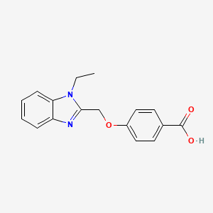 molecular formula C17H16N2O3 B5741739 4-[(1-ethyl-1H-benzimidazol-2-yl)methoxy]benzoic acid 