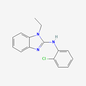 molecular formula C15H14ClN3 B5741745 N-(2-chlorophenyl)-1-ethyl-1H-benzimidazol-2-amine 