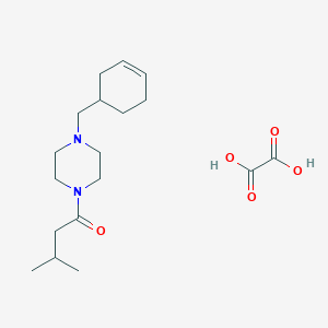 molecular formula C18H30N2O5 B5741763 1-(3-cyclohexen-1-ylmethyl)-4-(3-methylbutanoyl)piperazine oxalate 
