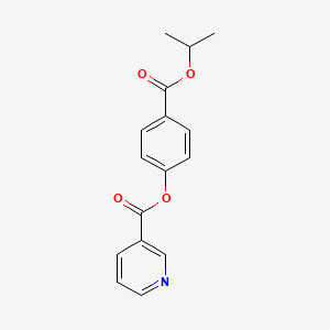 molecular formula C16H15NO4 B5741767 4-(isopropoxycarbonyl)phenyl nicotinate 