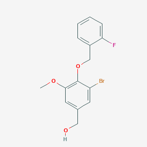 molecular formula C15H14BrFO3 B5741768 {3-bromo-4-[(2-fluorobenzyl)oxy]-5-methoxyphenyl}methanol 