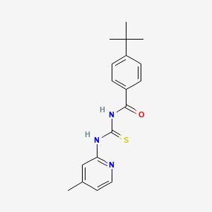 molecular formula C18H21N3OS B5741789 4-tert-butyl-N-{[(4-methyl-2-pyridinyl)amino]carbonothioyl}benzamide 
