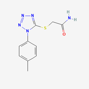 molecular formula C10H11N5OS B5741804 2-{[1-(4-methylphenyl)-1H-tetrazol-5-yl]thio}acetamide 