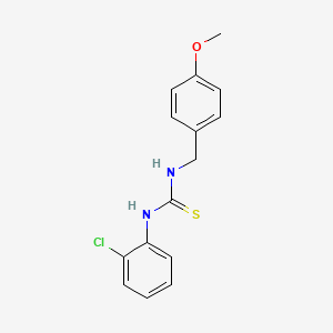 molecular formula C15H15ClN2OS B5741807 N-(2-chlorophenyl)-N'-(4-methoxybenzyl)thiourea 