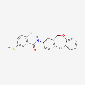molecular formula C21H16ClNO3S B5741813 2-chloro-N-11H-dibenzo[b,e][1,4]dioxepin-2-yl-5-(methylthio)benzamide 