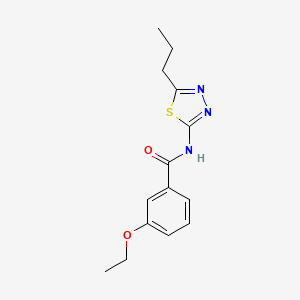 molecular formula C14H17N3O2S B5741829 3-ethoxy-N-(5-propyl-1,3,4-thiadiazol-2-yl)benzamide 