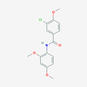 molecular formula C16H16ClNO4 B5741834 3-chloro-N-(2,4-dimethoxyphenyl)-4-methoxybenzamide CAS No. 433967-02-3