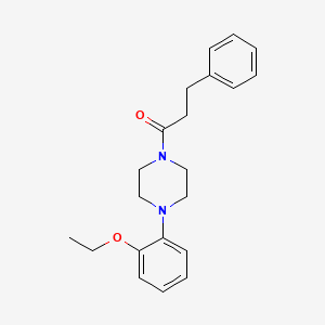 molecular formula C21H26N2O2 B5741835 1-(2-ethoxyphenyl)-4-(3-phenylpropanoyl)piperazine 