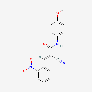 molecular formula C17H13N3O4 B5741837 2-cyano-N-(4-methoxyphenyl)-3-(2-nitrophenyl)acrylamide 