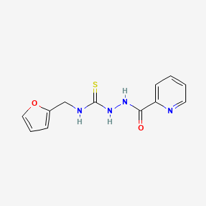 molecular formula C12H12N4O2S B5741845 N-(2-furylmethyl)-2-(2-pyridinylcarbonyl)hydrazinecarbothioamide 