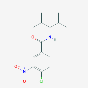 molecular formula C14H19ClN2O3 B5741847 4-chloro-N-(1-isopropyl-2-methylpropyl)-3-nitrobenzamide 