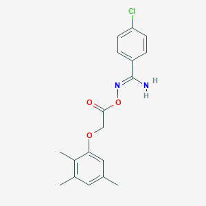 molecular formula C18H19ClN2O3 B5741861 4-chloro-N'-{[(2,3,5-trimethylphenoxy)acetyl]oxy}benzenecarboximidamide 