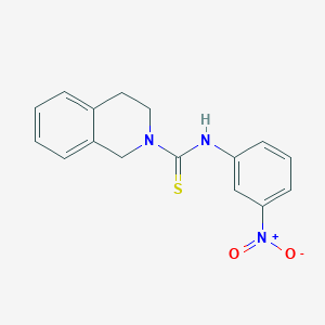 molecular formula C16H15N3O2S B5741887 N-(3-nitrophenyl)-3,4-dihydro-2(1H)-isoquinolinecarbothioamide 