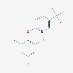 molecular formula C13H8Cl2F3NO B5741893 2-(2,4-dichloro-6-methylphenoxy)-5-(trifluoromethyl)pyridine 